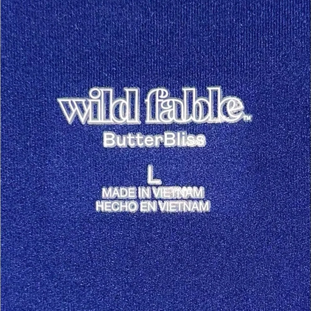 NWT Wild Fable Butter Bliss Romper Navy Blue Zip Front Game Day Women Size Large